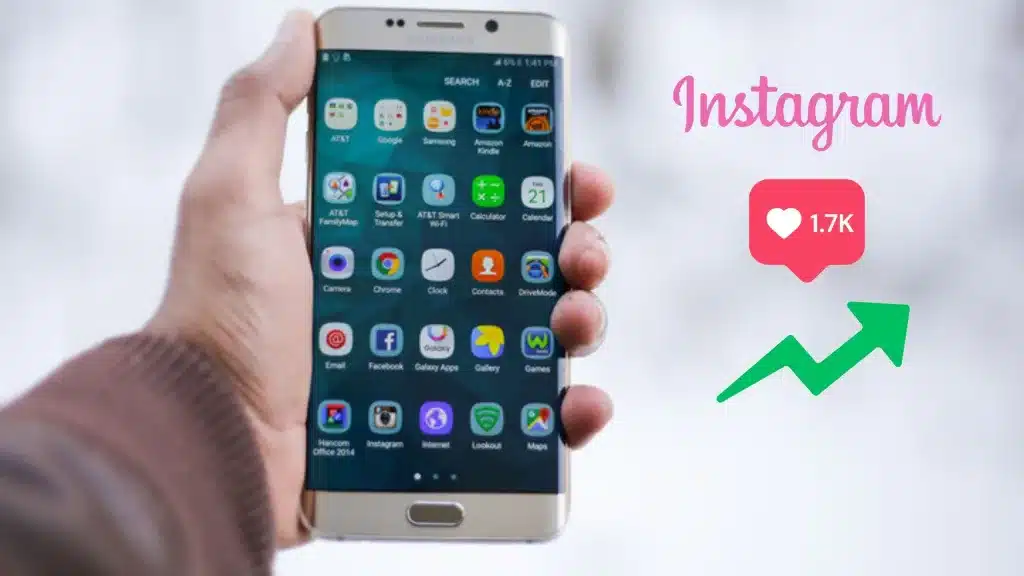 instagram followers apps -a hand holding mobile phone