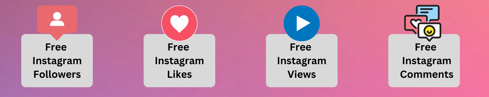 Instagram followers, likes and comments